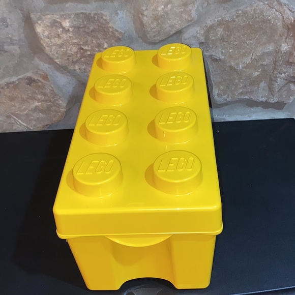 Classic Yellow Lego Storage Bin. 14x7 - Picture 4 of 7